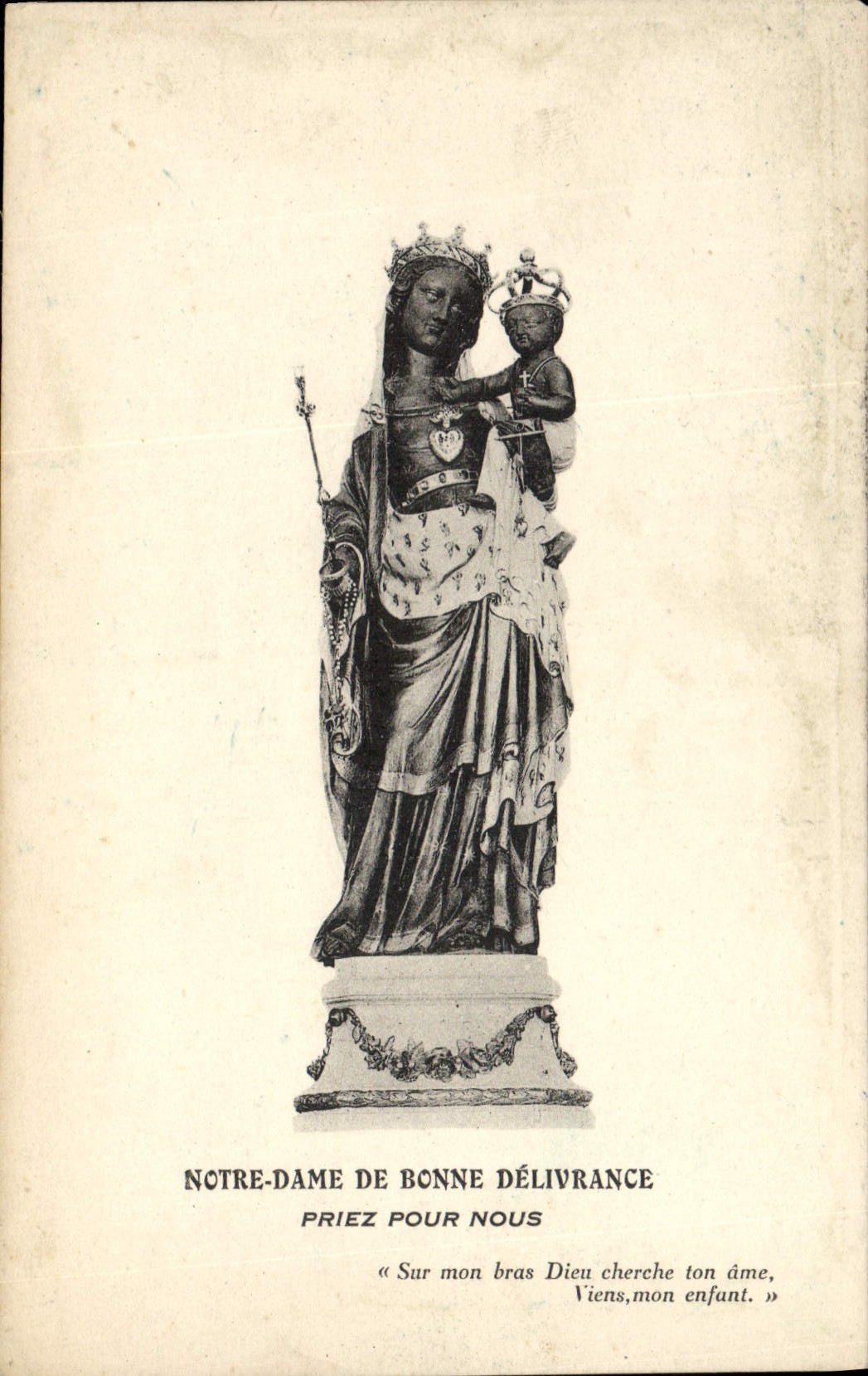 Notre-Dame de Bonne Délivrance — statue de la Vierge à l'Enfant — éditeur non identifié
