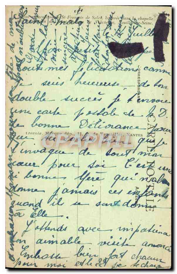 Notre-Dame de Bonne Délivrance — statue de la Vierge à l'Enfant — éditeur non identifié — Rückseite
