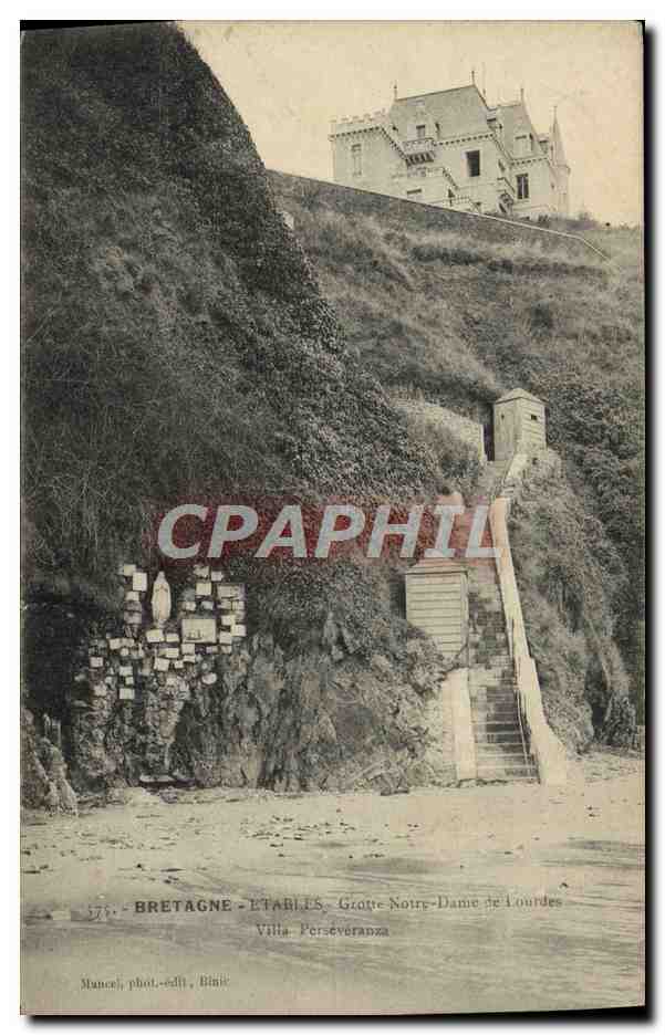 CPA Etables Grotte Notre Dame de Lourdes Villa Perseveranza