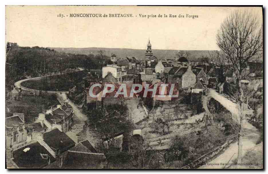 Moncontour-de-Bretagne — Vue prise de la Rue des Forges — Lequiea-Ravel, n°187