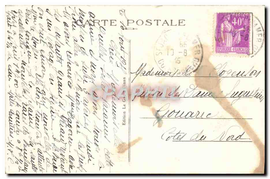 Saint-Jacut-de-la-Mer — Felsen der Pointe du Chef de l'Isle — Edition Le Gault-Dinan n°24 — Rückseite