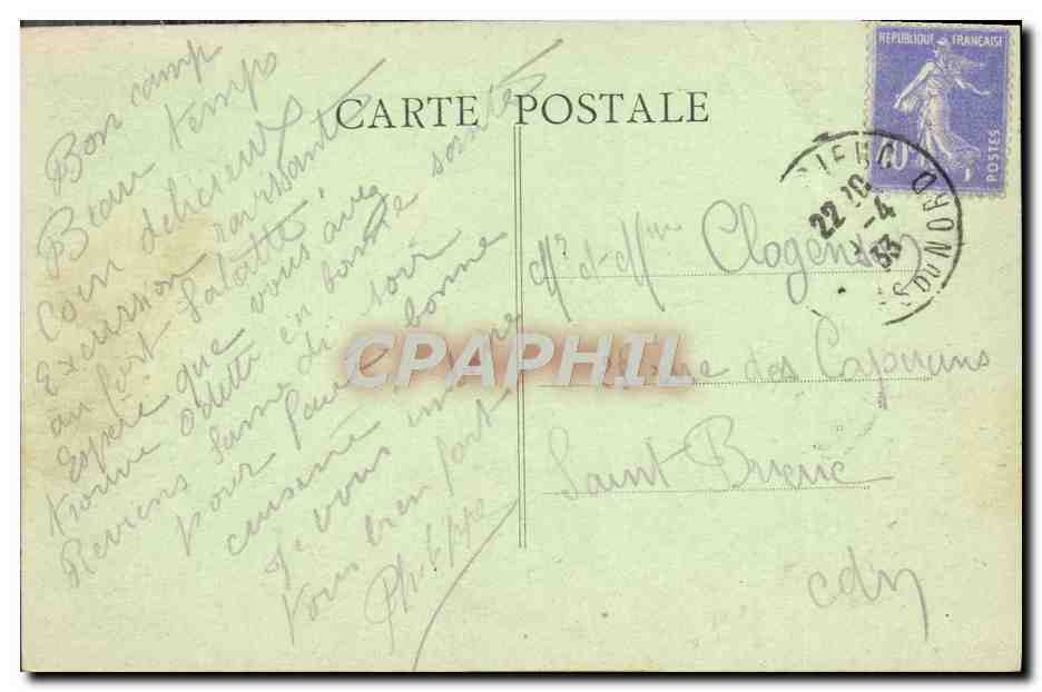 Cap Fréhel — Vue imposante vers le fort Lalatte — coll. Grimaud — Verso