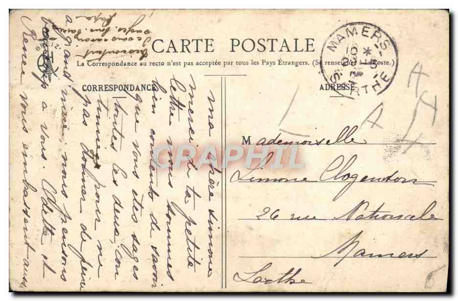 CPA La Bruyere Pres Quintin a M du Breuil de Mersan  — Rückseite