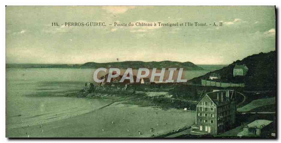 Perros-Guirec — Pointe du Château à Trestignel et l'Île Tomé — A. B.
