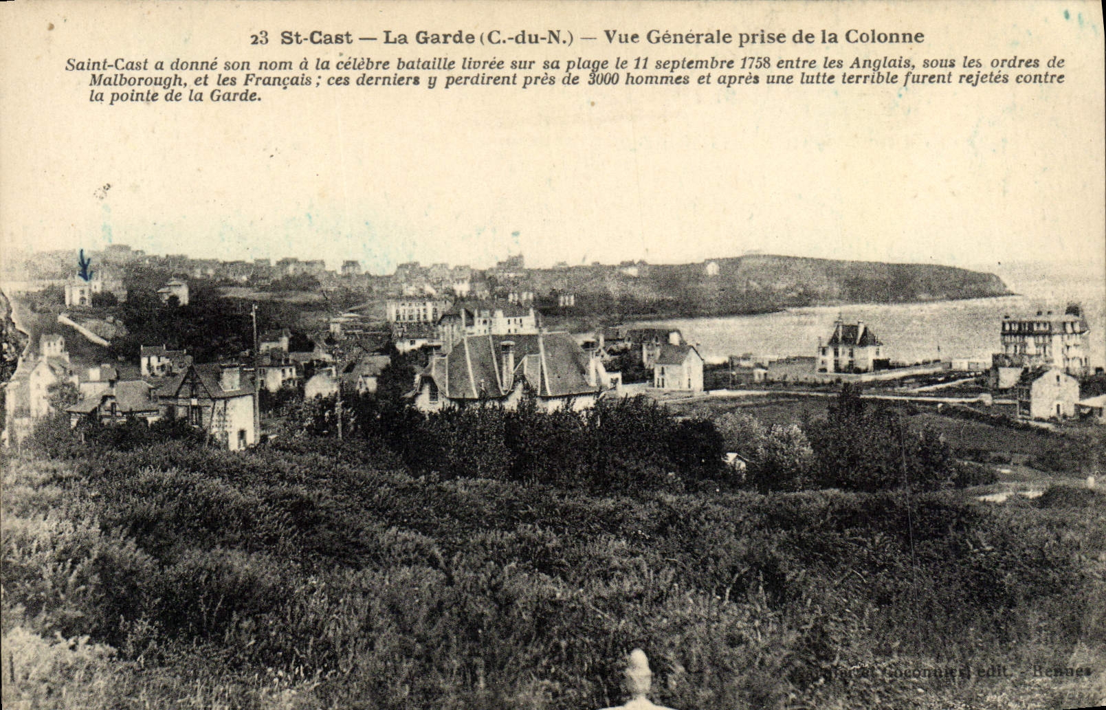 CPA St Cast La Garde Vue Generale Prise de la Colonne
