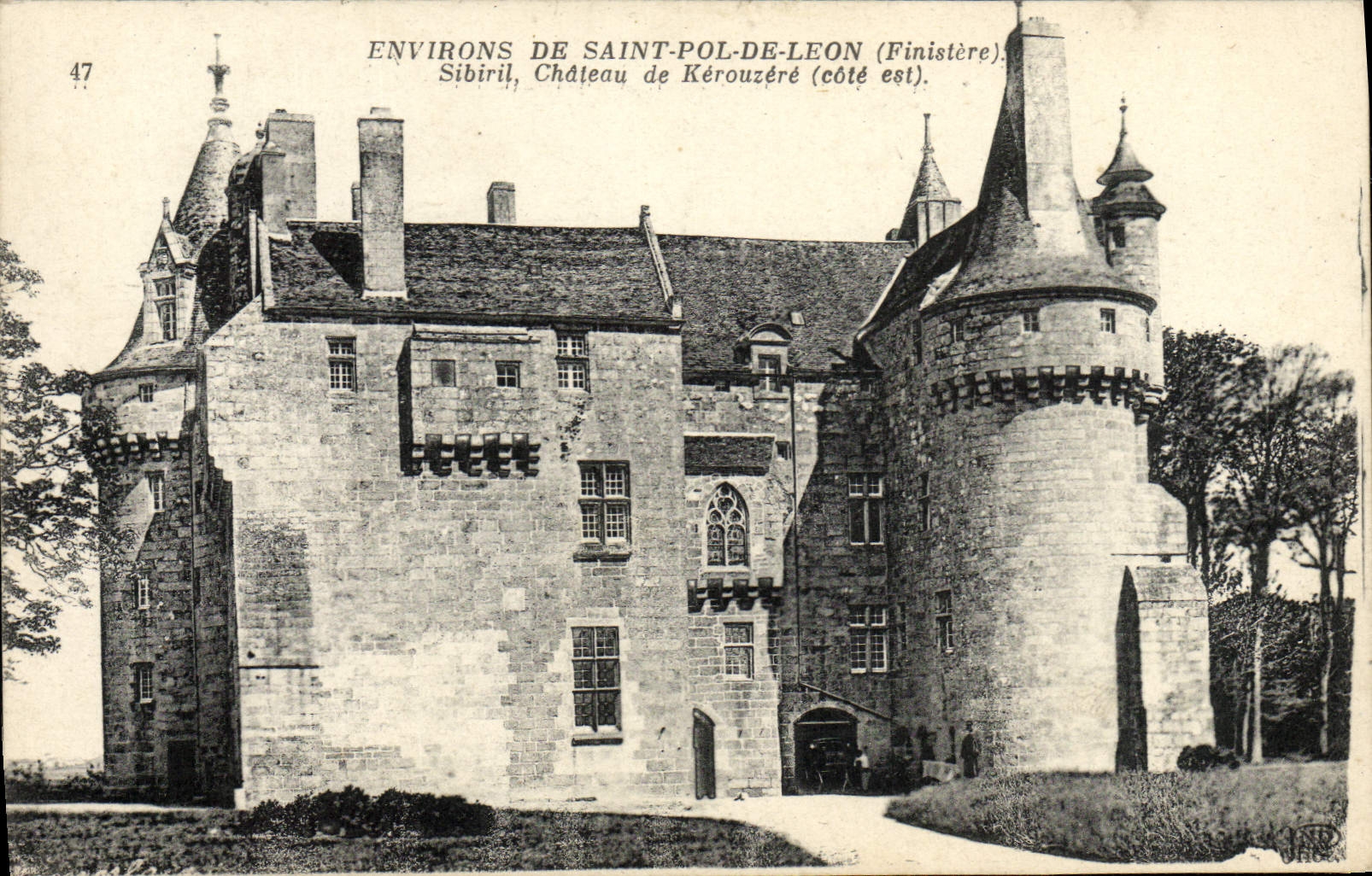 CPA Environs de Saint Pol De Leon Sibiril Chateau de Kerouzere
