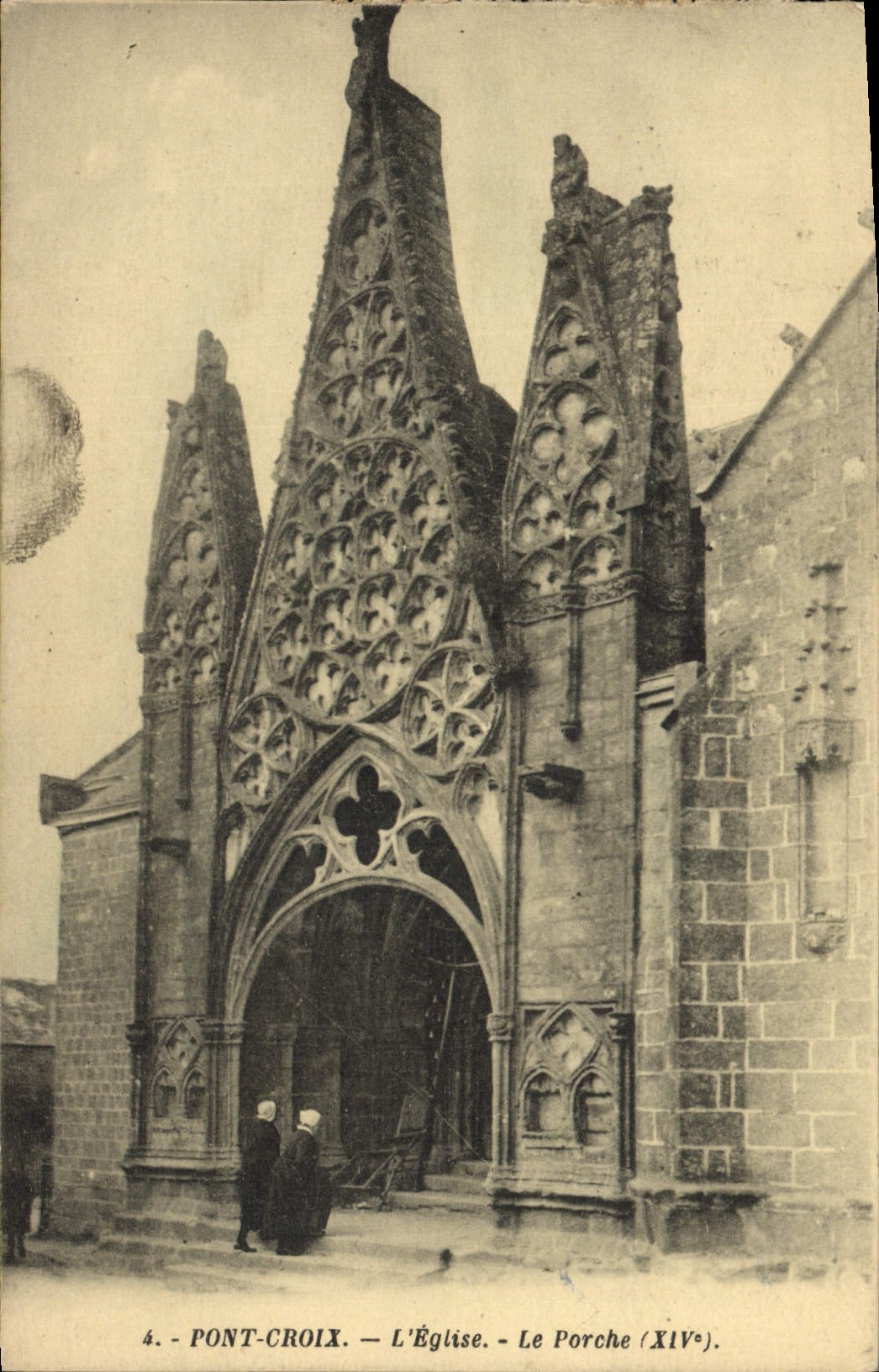 CPA Pont Croix L'Eglise Le Porche