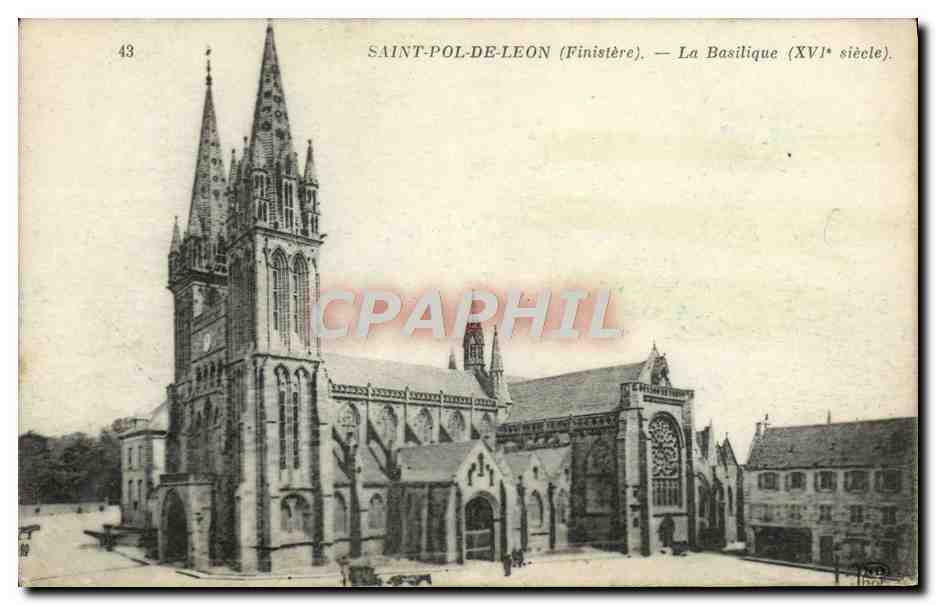 CPA Saint Pol De Leon La Basilique