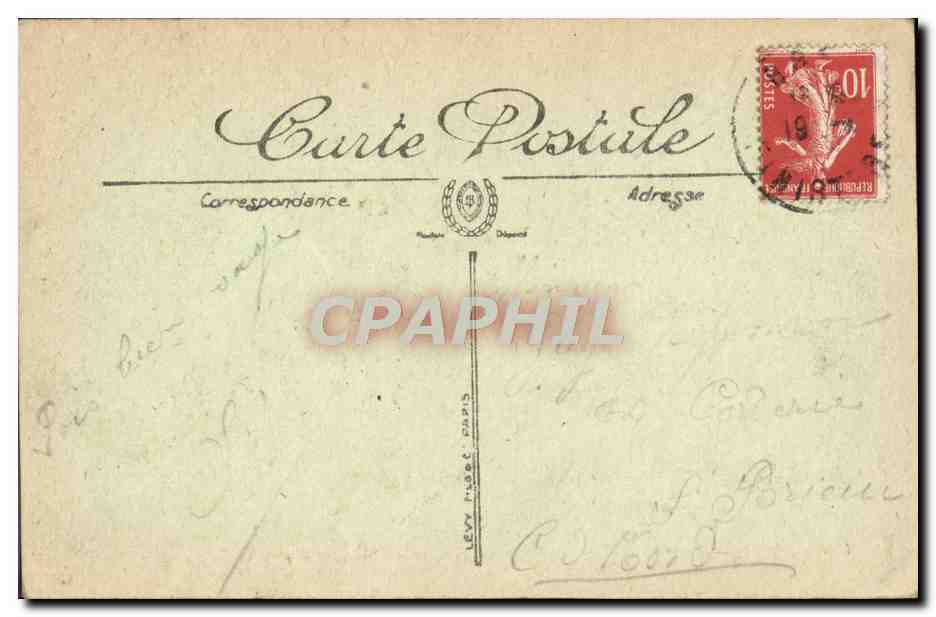 CPA Brest Le Port Militaire Sortie du Croiseur Montcalm Bateau  — Rückseite