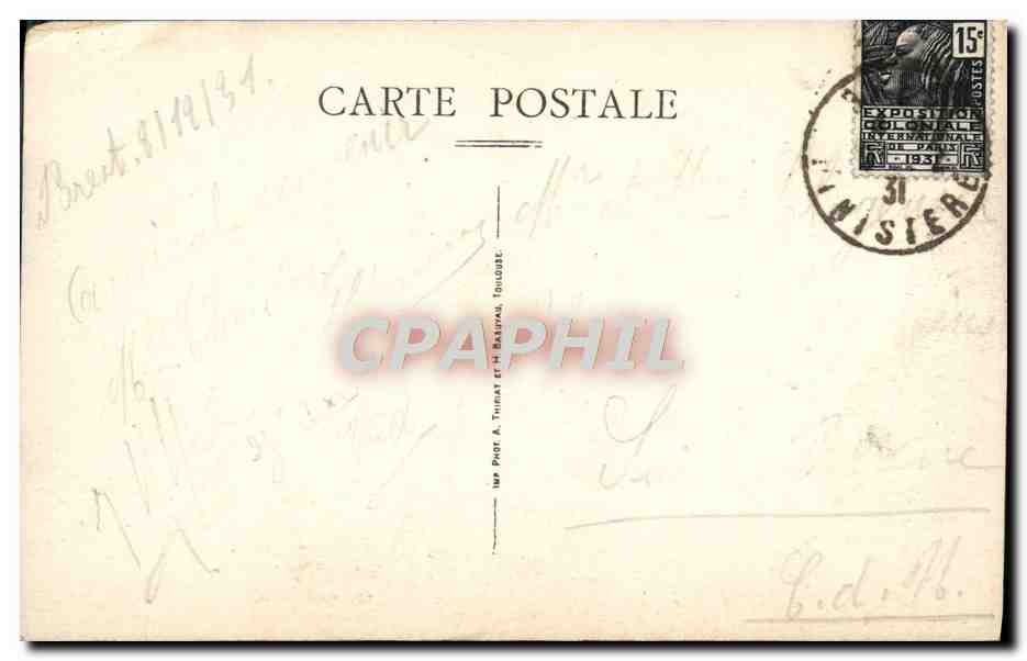 CPA Brest Vue Prise sur la Chateau Bateaux — Rückseite