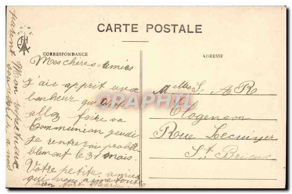 CPA Plougastel Daoulas Le Calvaire Face Est Femmes Folklore  — Rückseite
