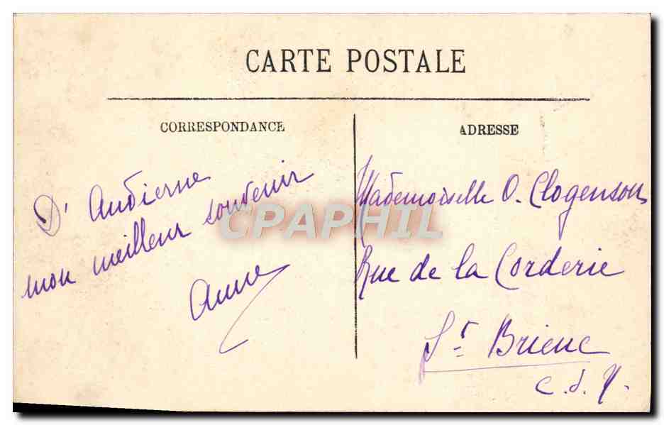 CPA La Pointe du Raz Le menhir appele aussi Tete de Louis XVI — Rückseite