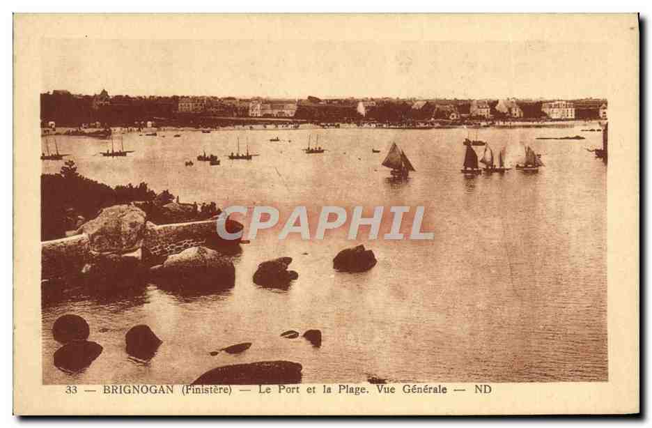 CPA Brignogan Le Port et la Plage Vue Generale