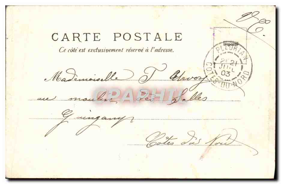 CPA Brest Le pont tournant Bateaux — Rückseite
