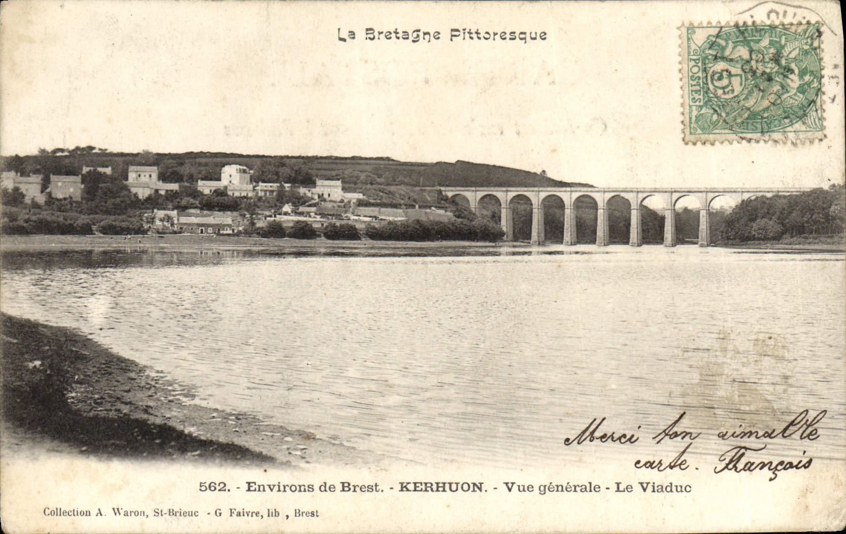 CPA Environs de Brest Kerhuon Vue generale Le viaduc 
