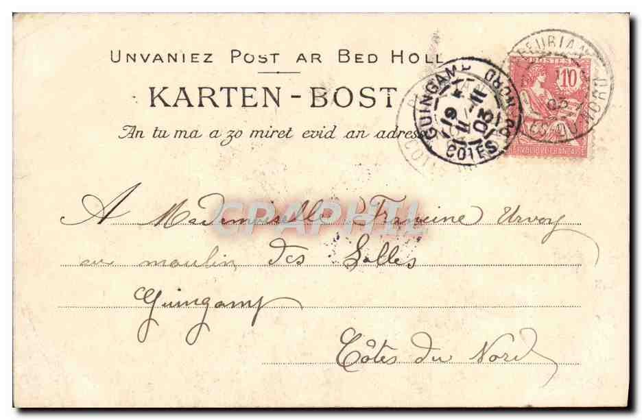 CPA Brest Le Chateau Vu du Pont Bateau — Rückseite