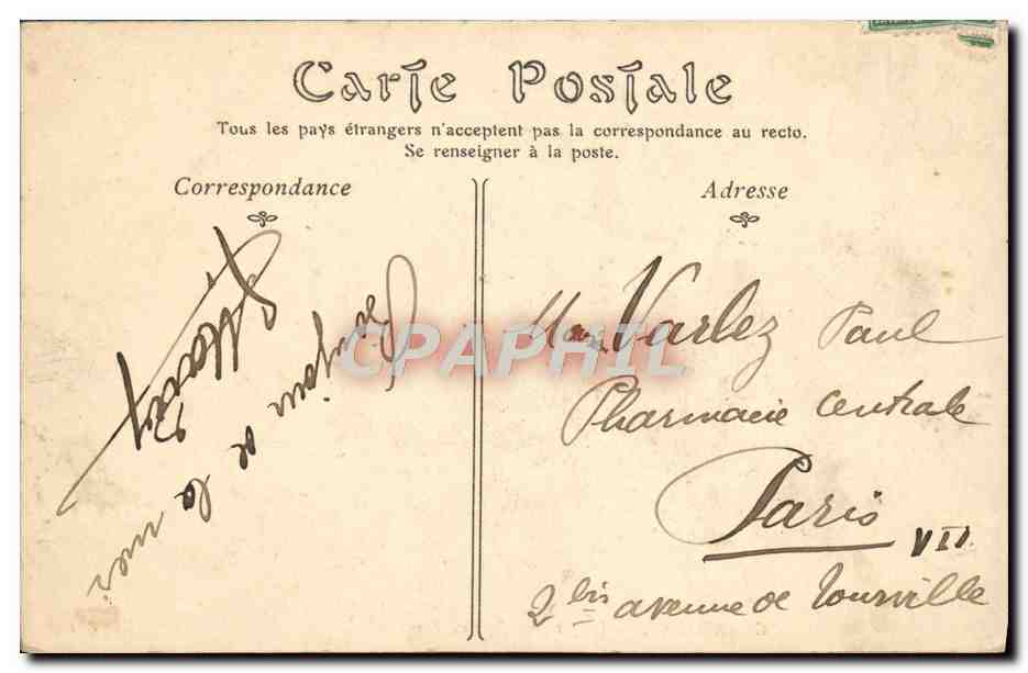 CPA Cherbourg La Jetee un Jour de Tempete — Rückseite