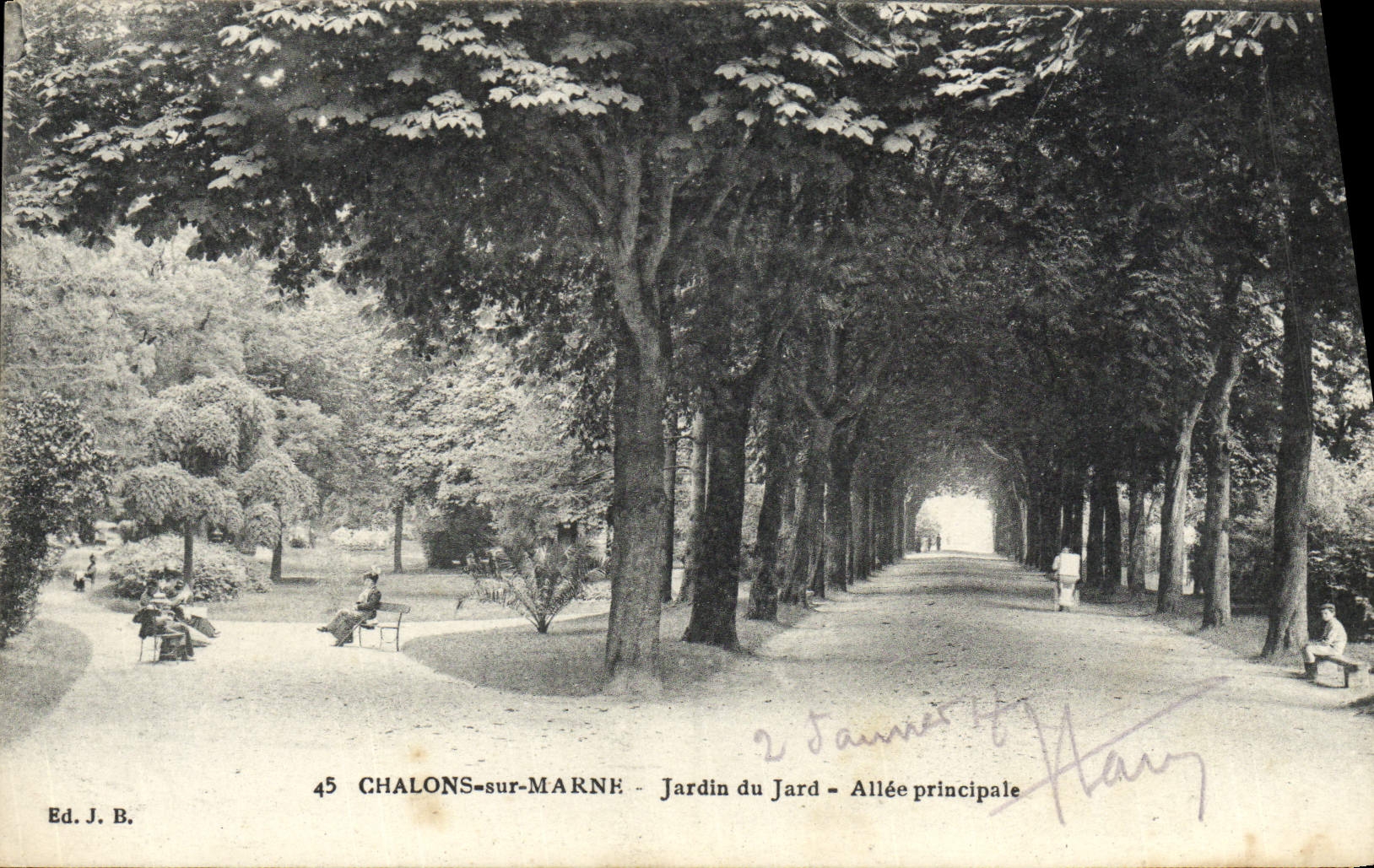 Chalons-sur-Marne - Jardin du Jard - Allée principale — Ed. J. B. n°45