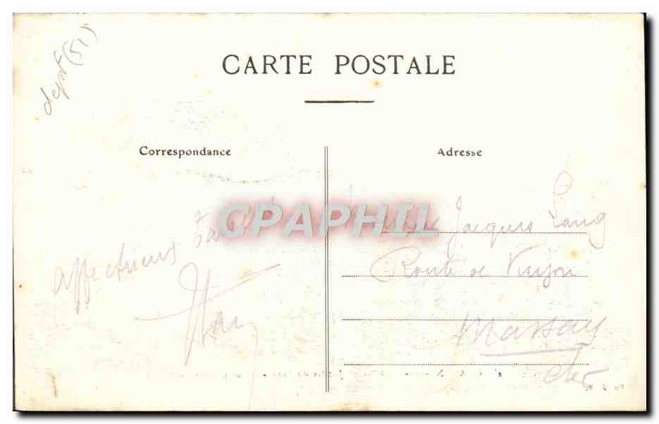 Chalons-sur-Marne - Jardin du Jard - Allée principale — Ed. J. B. n°45 — Rückseite