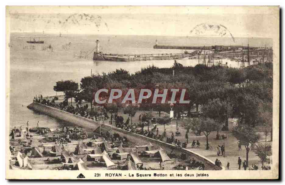 CPA Royan Le Square Botton et les Deux jetees