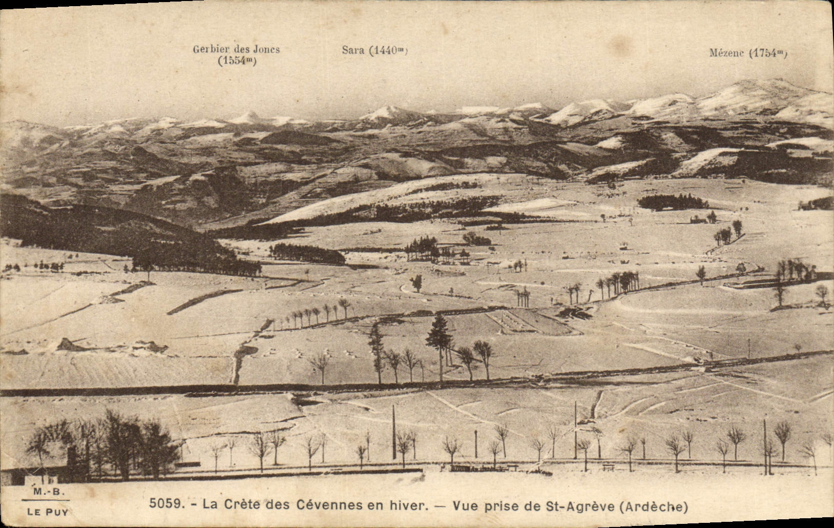 CPA Royan La Crete Des Cevennes en Hiver Vue Prise de St Agreve