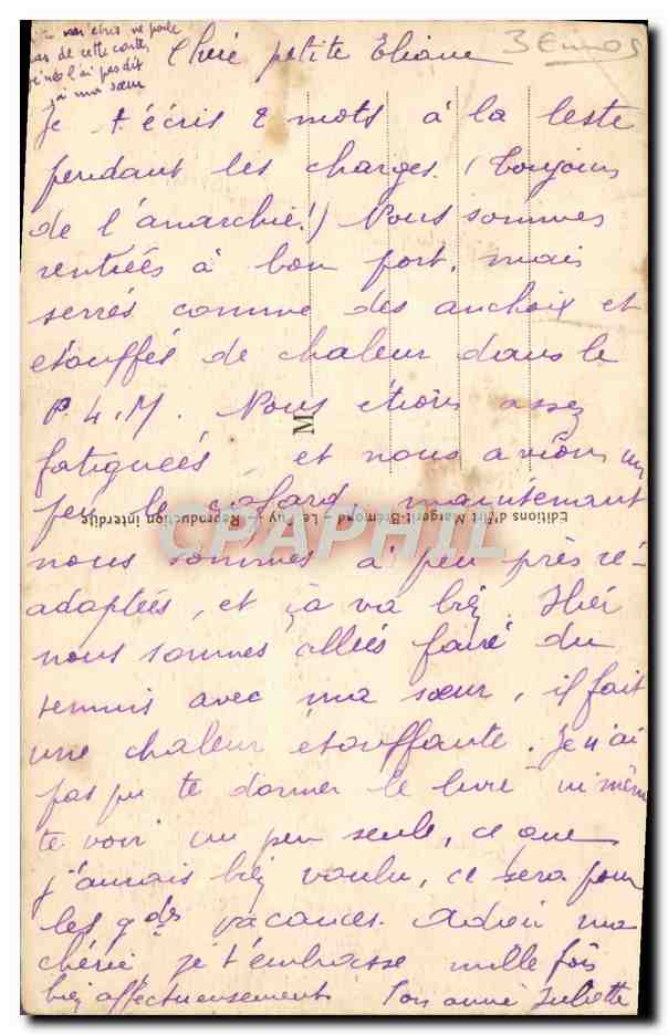 CPA Royan La Crete Des Cevennes en Hiver Vue Prise de St Agreve — Rückseite