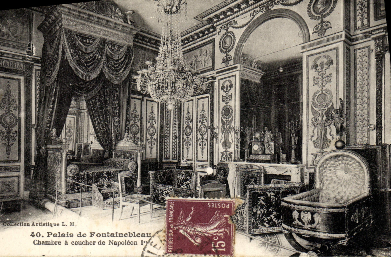 Schloss Fontainebleau — Schlafzimmer von Napoleon I. — Künstlerische Sammlung L. M. n°40
