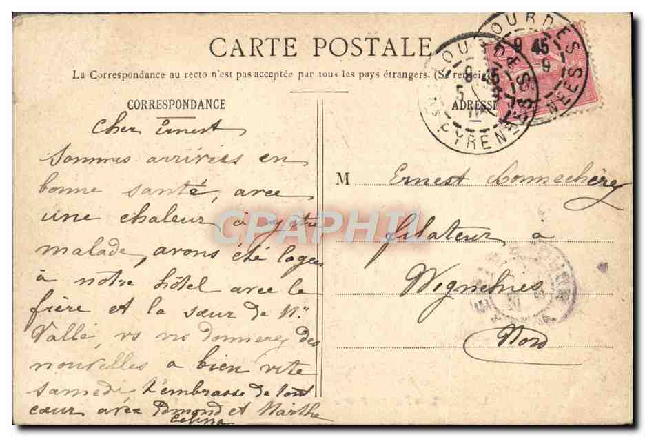 Lourdes — Première Station du Chemin de Croix — H. B. 42. — Rückseite