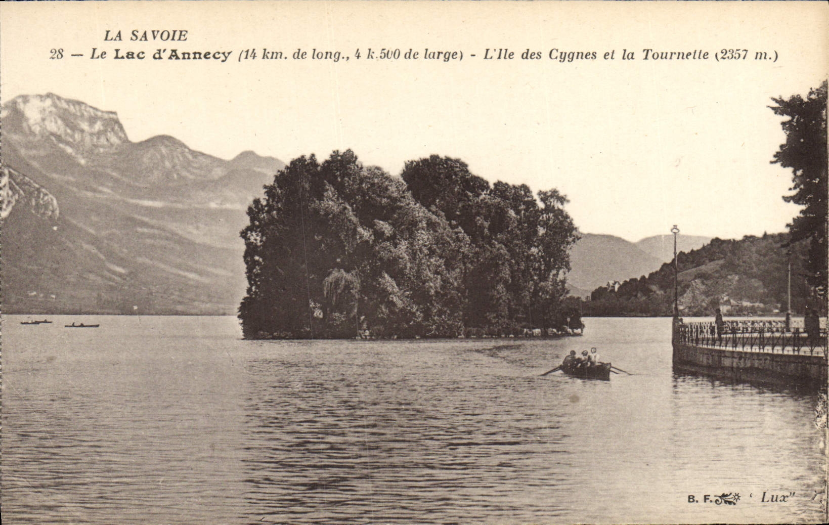 Le Lac d'Annecy — L'Île des Cygnes et la Tournelle — B. F. 'Lux' n°28