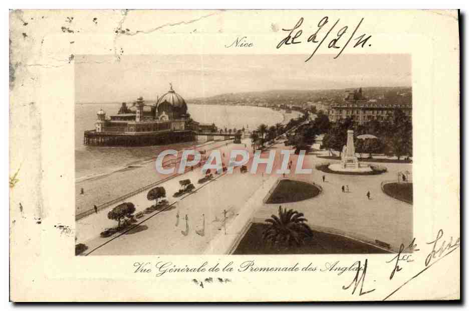 CPA Nice Vue generale de la promenade des Anglais 