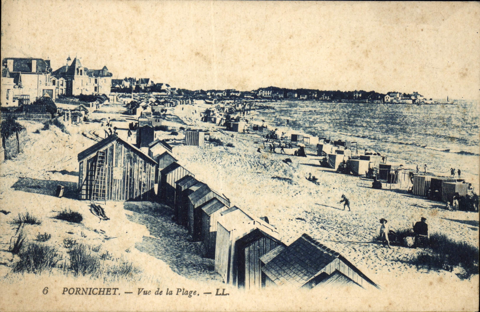 CPA Pornichet Vue de la Plage