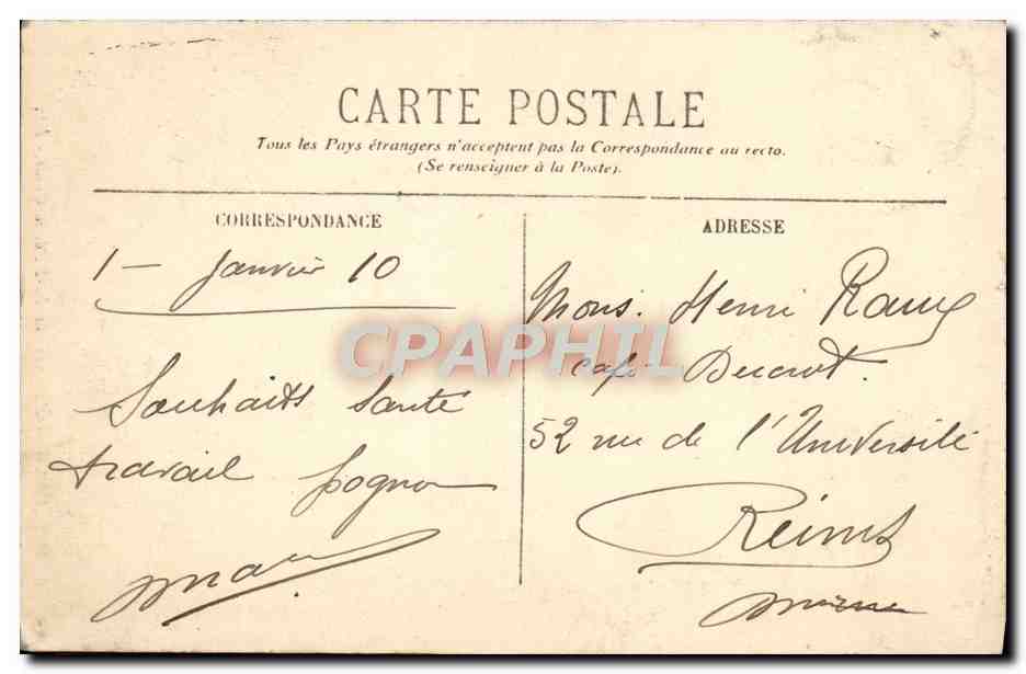CPA Marseilles Ascenseurs De ND de La Garde — Verso