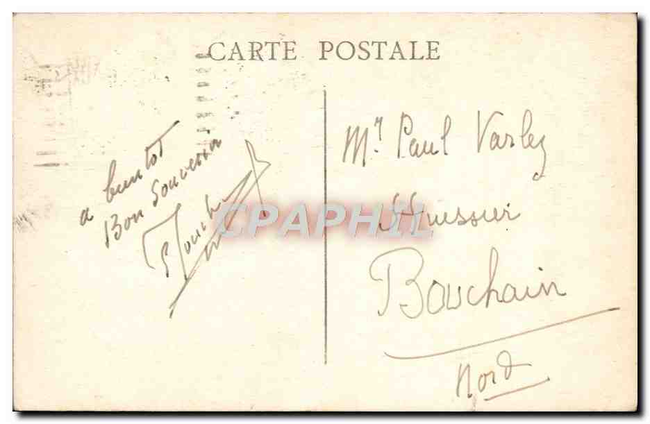 CPA Marseilles La Canebiere — Verso