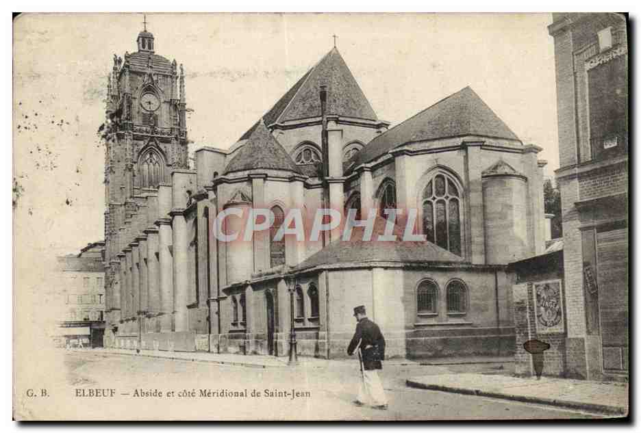CPA Elbeuf Abside et Cote Meridional de Saint Jean