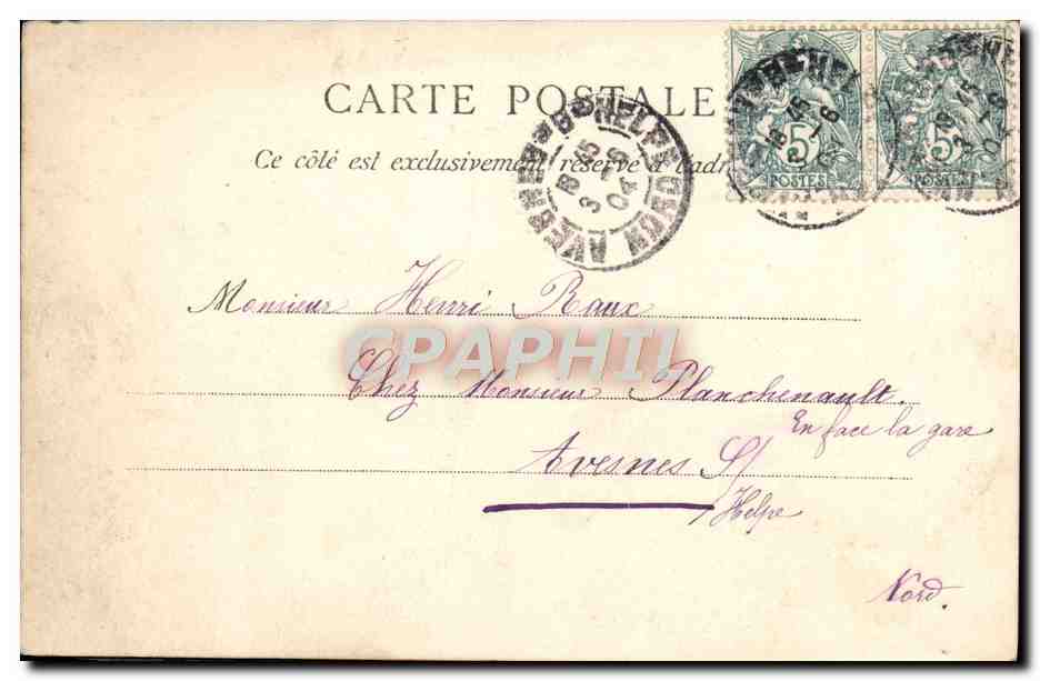 CPA Biarritz La Lamera la Pointe des Basques — Verso