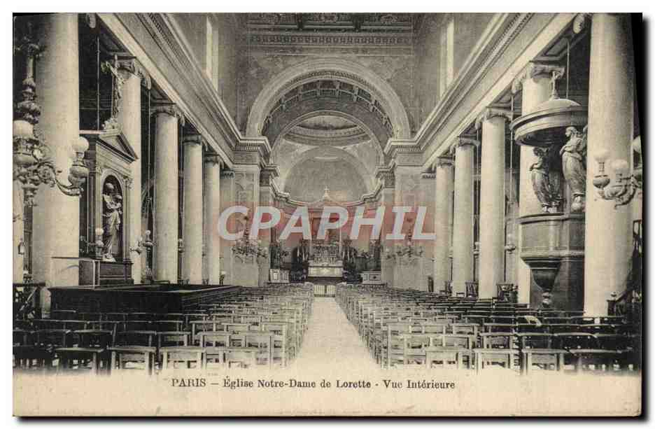 CPA Paris Eglise Notre Dame De Lorette Vue Interieure