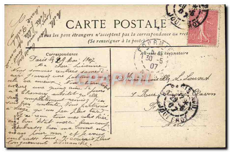 Fontainebleau, Thronsaal — Verlag Avis, Nr. 18 — Rückseite