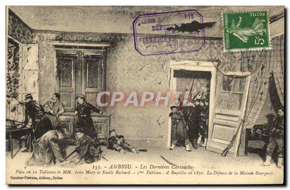 CPA Ambigu Les Dernieres Cartouches Militaria 