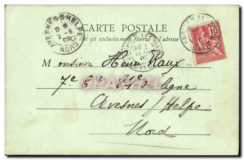 Enghien-les-Bains — Le Lac (Le matin des Régates) — E.H., Paris, n°3 — Verso