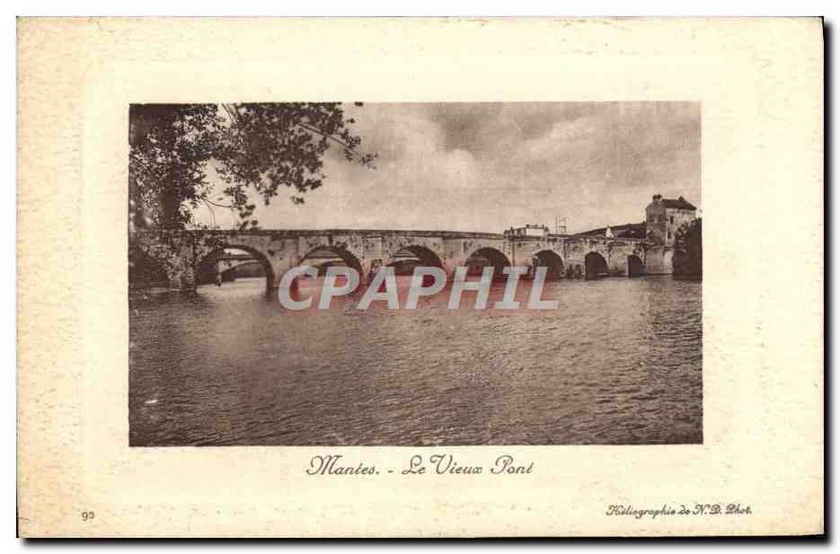 CPA Mantes Le Vieux Pont