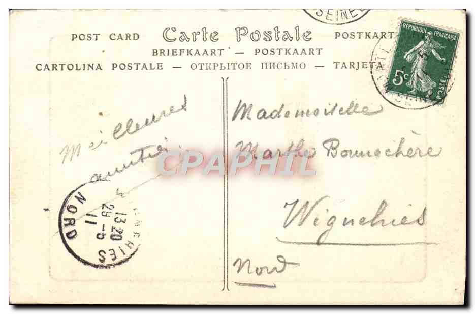 CPA Mantes Le Vieux Pont — Verso