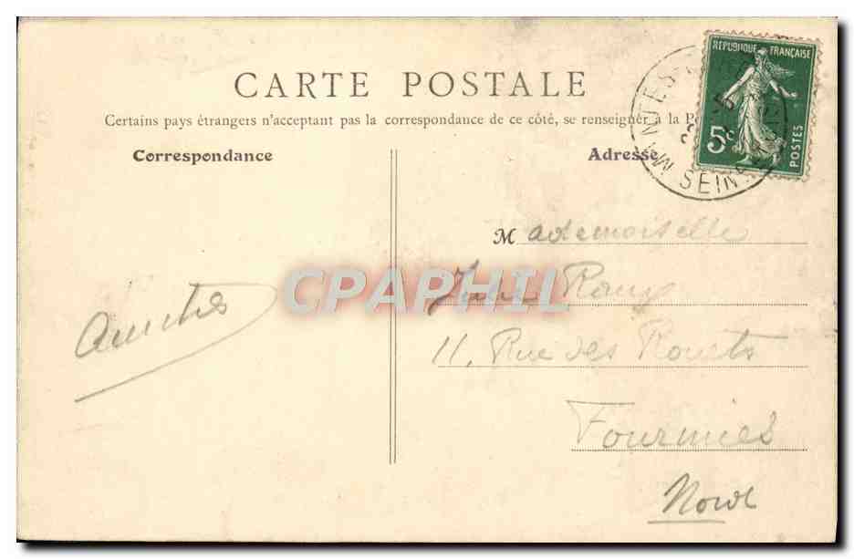CPA Mantes la Jolie Abside de Notre Dame — Verso