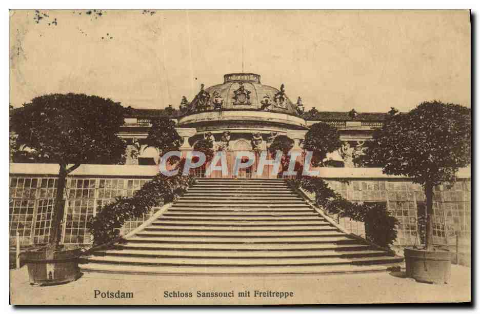 CPA Potsdam Schloss Sanssouci Mit Freitreppe
