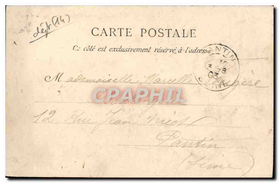 CPA Caen Le Grand Cours — Rückseite
