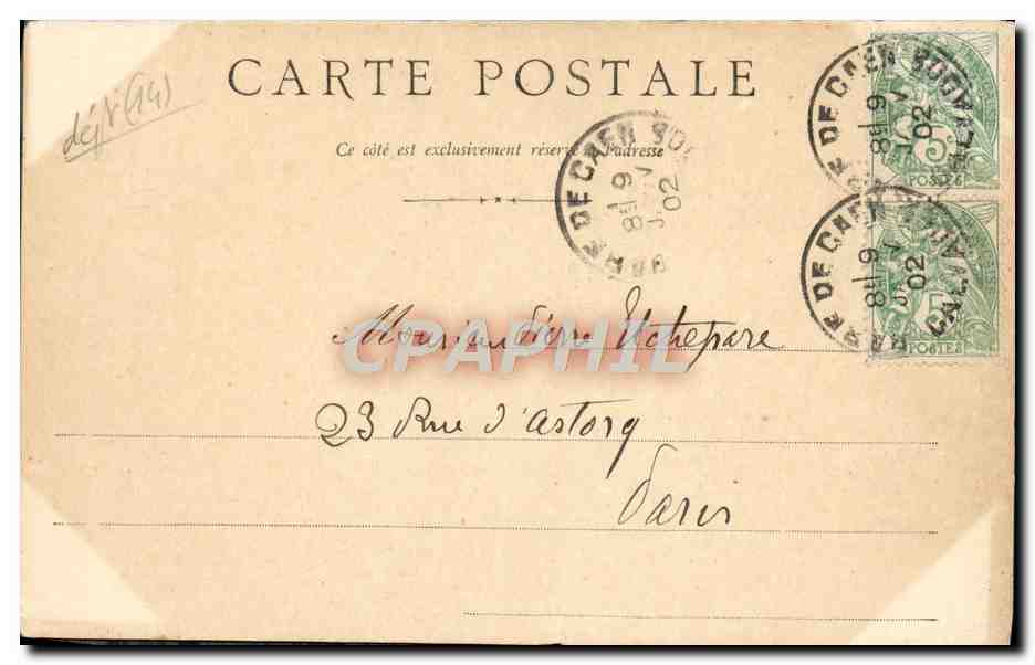 CPA Caen Eglise et Rue St Pierre — Verso