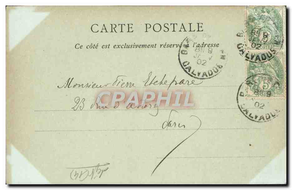 CPA Caen Le Vieux Saimt Etienne — Verso