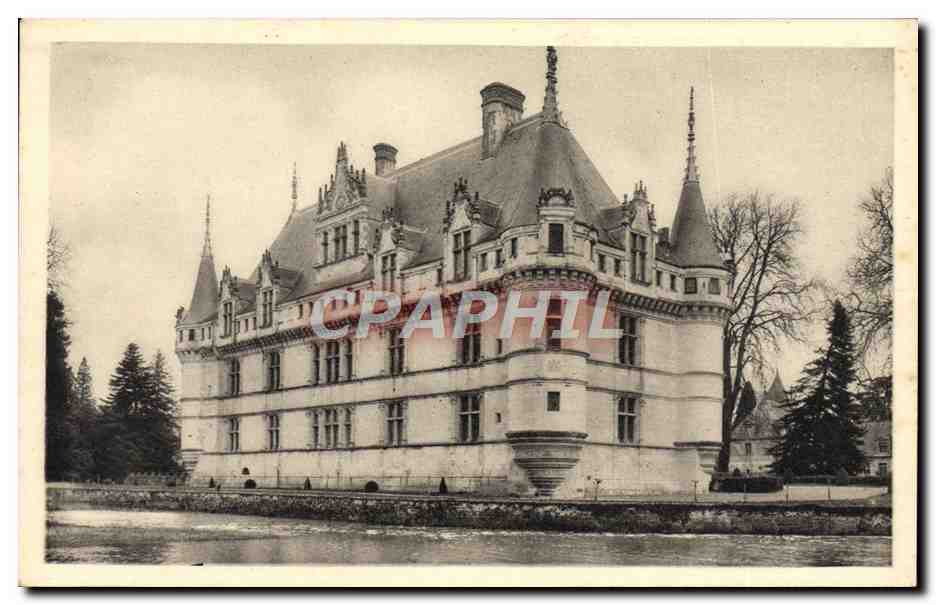 CPA Chateau D'Azay Rideau Face Sud