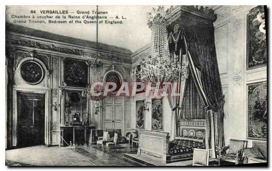 CPA Versailles Grand Trianon Chambre a coucher de la reine d'Angleterre