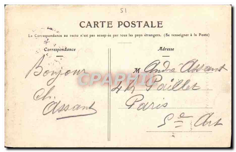 Chalons-sur-Marne — Porte Sainte-Croix — Pressson, Verlag, Chalons-sur-Marne — Rückseite