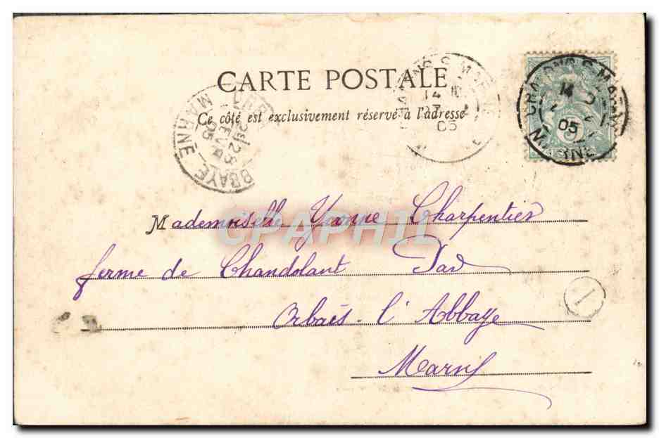 Le Bastion Mauvilain — Anciennes fortifications — G. Durand, phot., Châlons — Verso